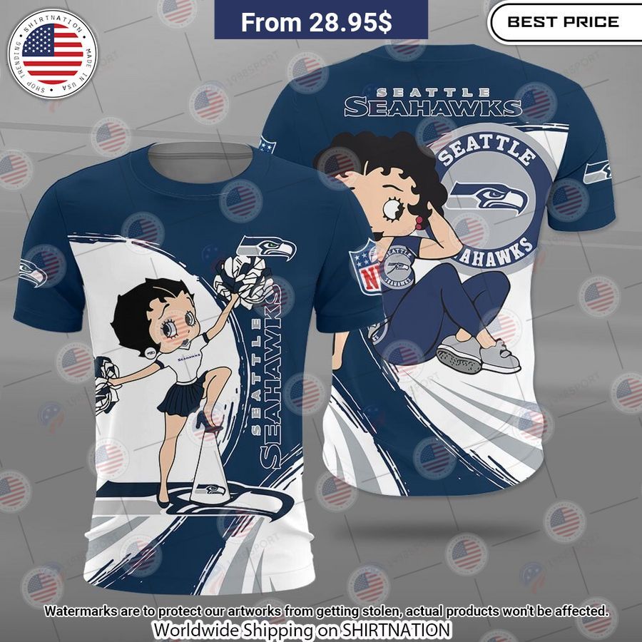 Betty Boop Seattle Seahawks Shirt You look cheerful dear