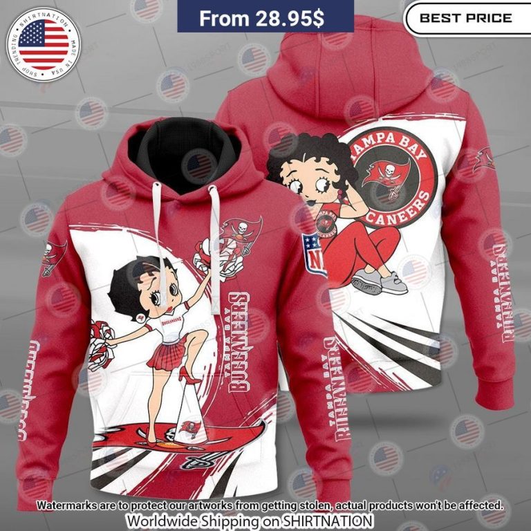 Betty Boop Tampa Bay Buccaneers Shirt Heroine