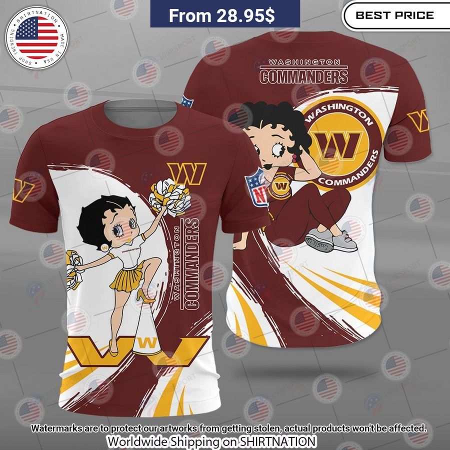 Betty Boop Washington Commanders Shirt I am in love with your dress