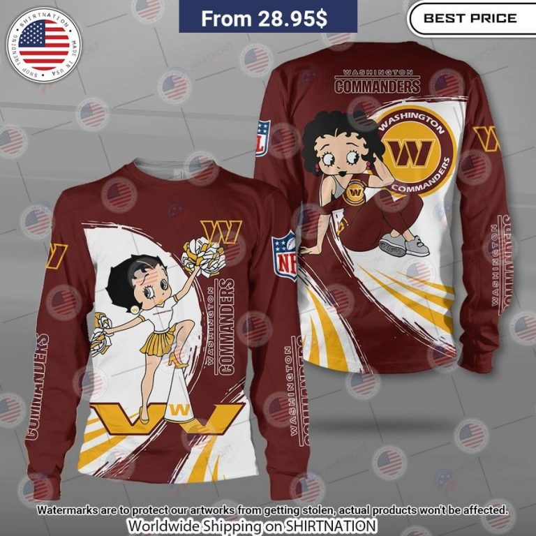 Betty Boop Washington Commanders Shirt Stand easy bro