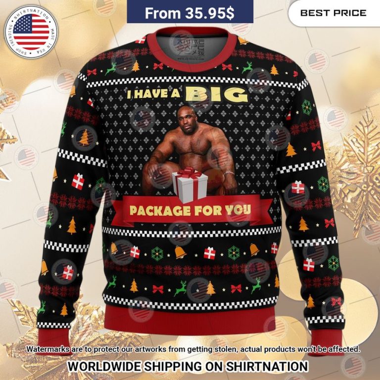 Big Package Barry Wood Meme Christmas Sweater Unique and sober