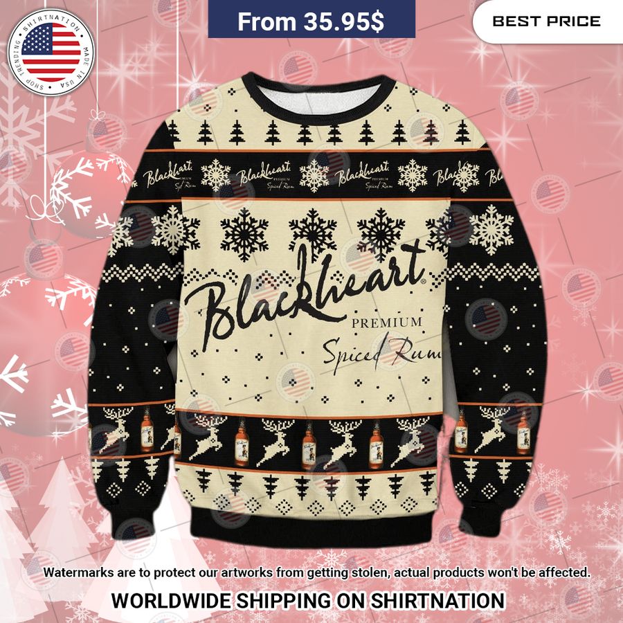 Blackheart Spiced Rum Christmas Sweater Speechless