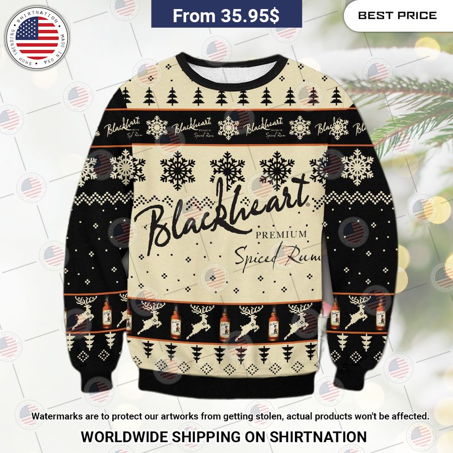 Blackheart Spiced Rum Christmas Sweater Rocking picture