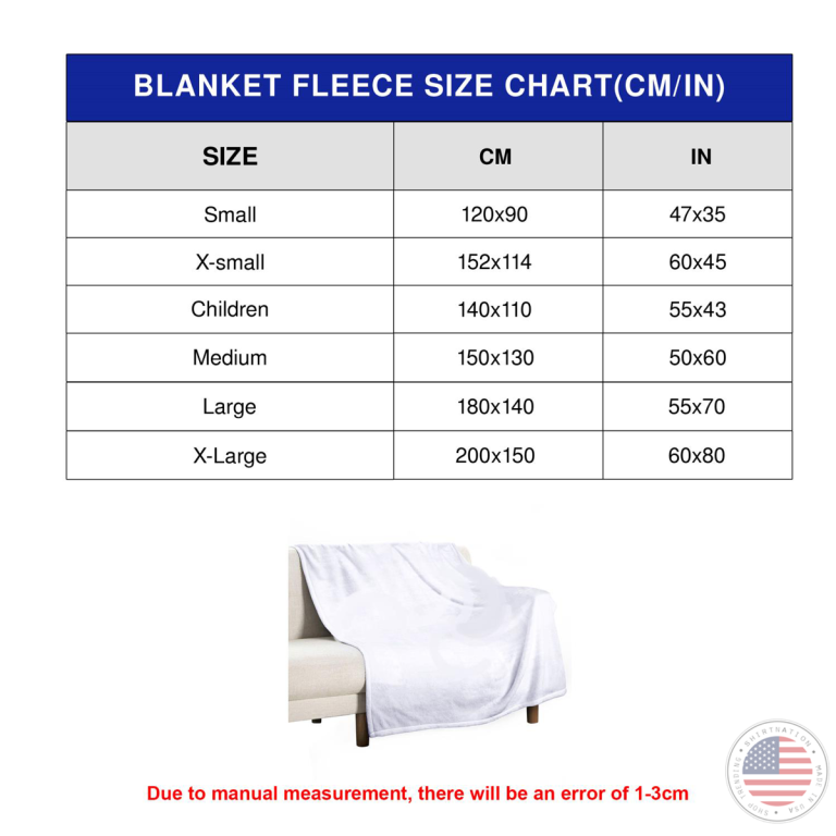 blanket Size Chart Shirtnation