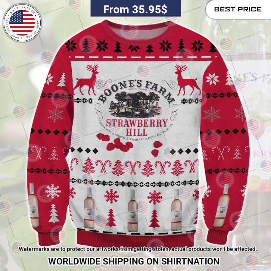 Boones farm Christmas Sweater Radiant and glowing Pic dear
