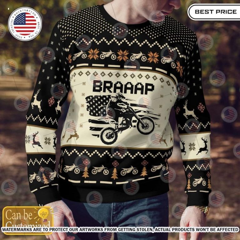 braaap motocross xmas custom sweater 2