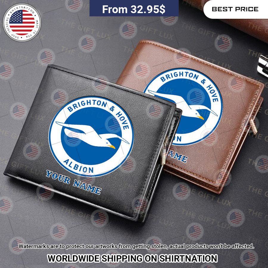 Brighton & Hove Albion Custom Leather Wallet Ah! It is marvellous
