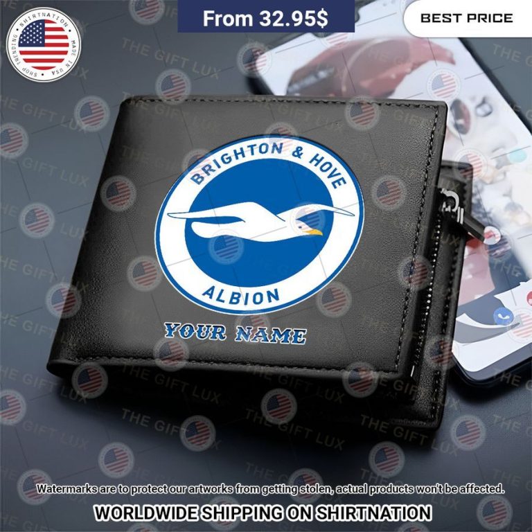 Brighton & Hove Albion Custom Leather Wallet Cool DP