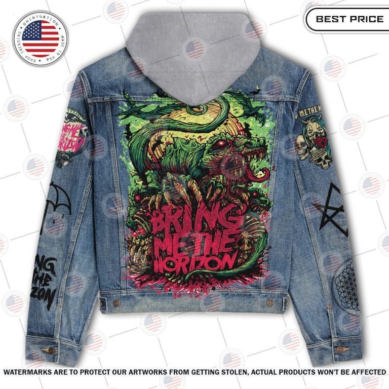 Bring Me the Horizon Hooded Denim Jacket Pic of the century