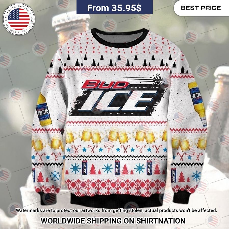 Bud Ice Lager Beer Sweater Have you joined a gymnasium?