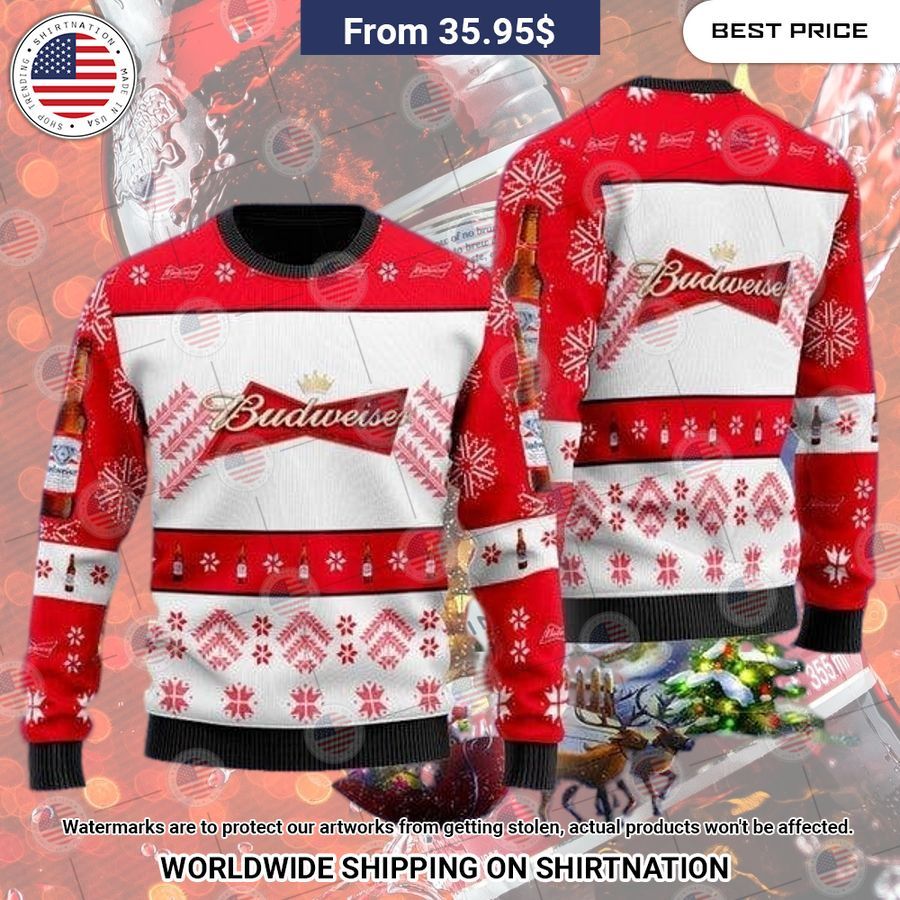 Budweiser Beer Christmas Sweater Have no words to explain your beauty