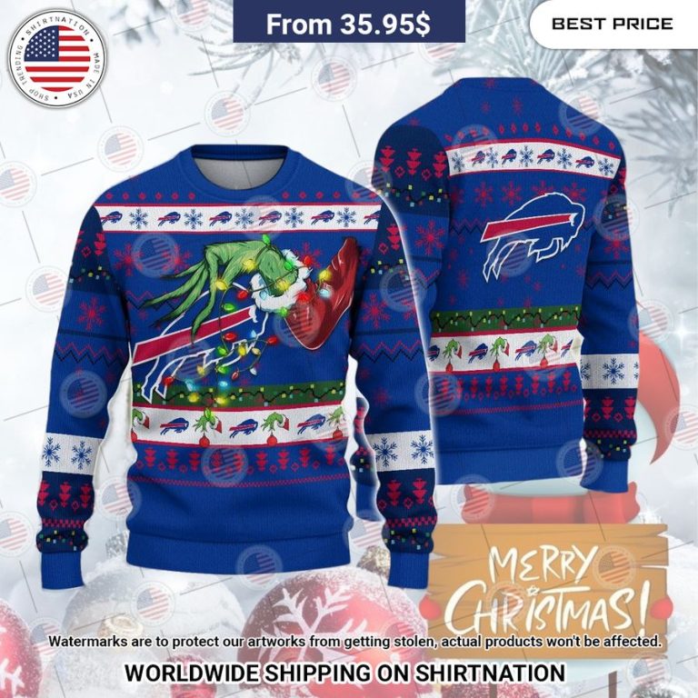 Buffalo Bills Grinch Christmas Sweater You look so healthy and fit