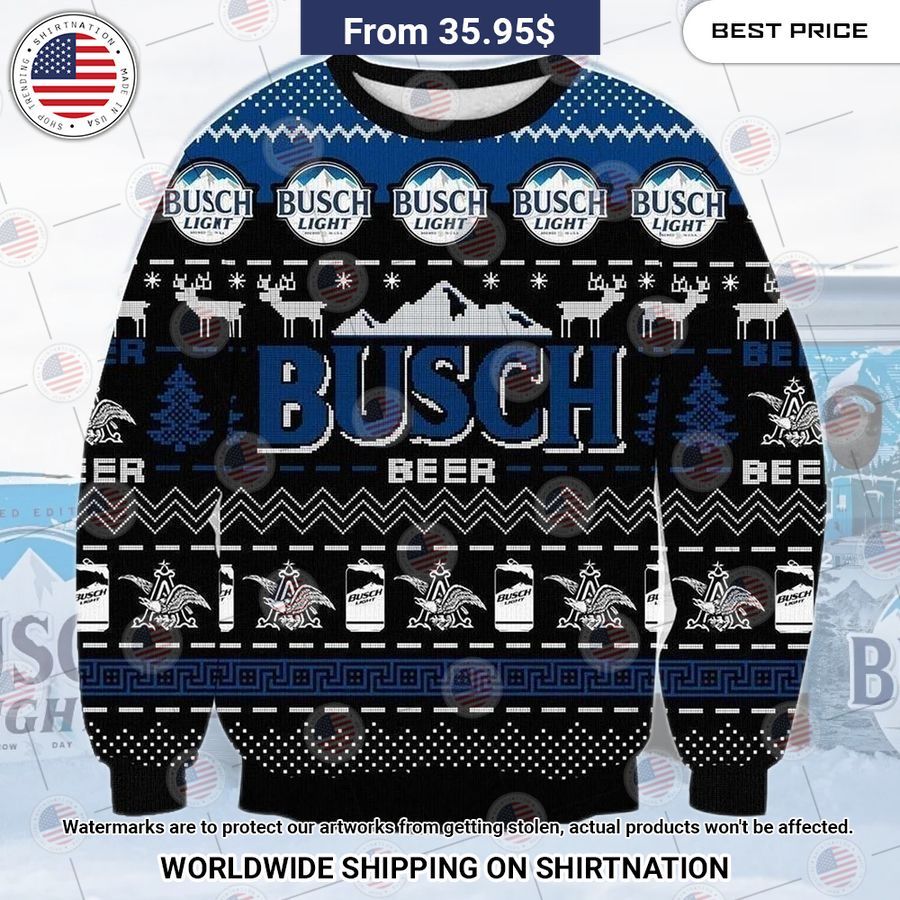 Busch Beer Christmas Sweater Awesome Pic guys