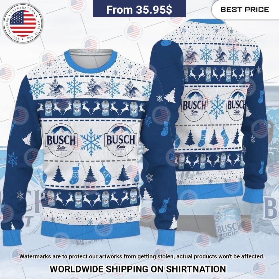 Busch Light Latte Christmas Sweater Rejuvenating picture