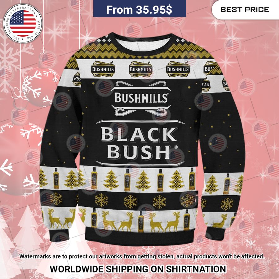 Bushmills Black Bush Christmas Sweater Eye soothing picture dear