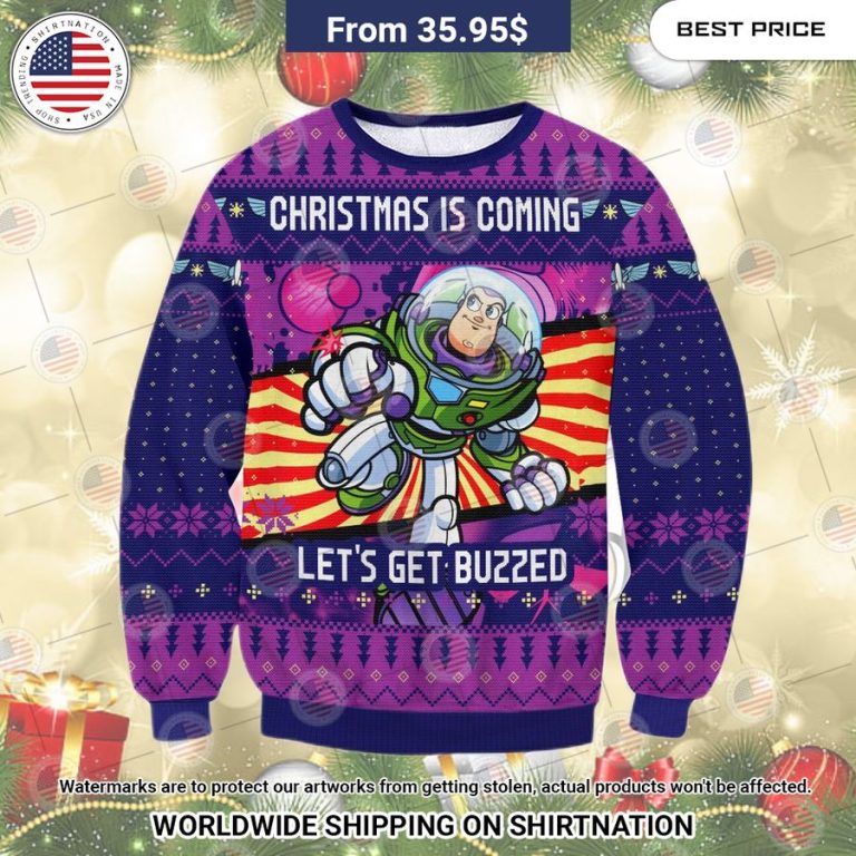 Buzz Pixar Toy Story Christmas Sweater Long time