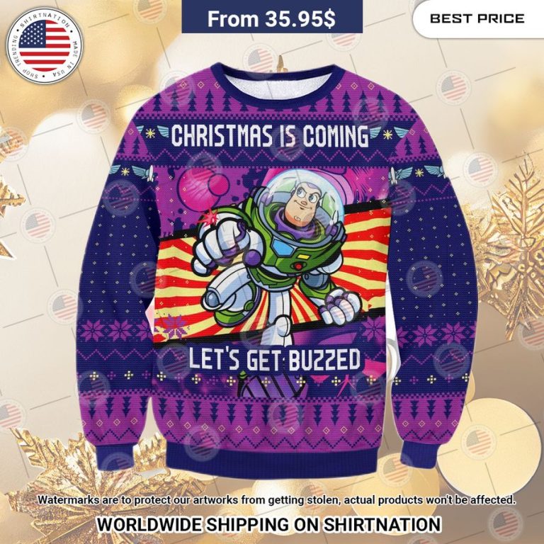 Buzz Pixar Toy Story Christmas Sweater Such a scenic view ,looks great.