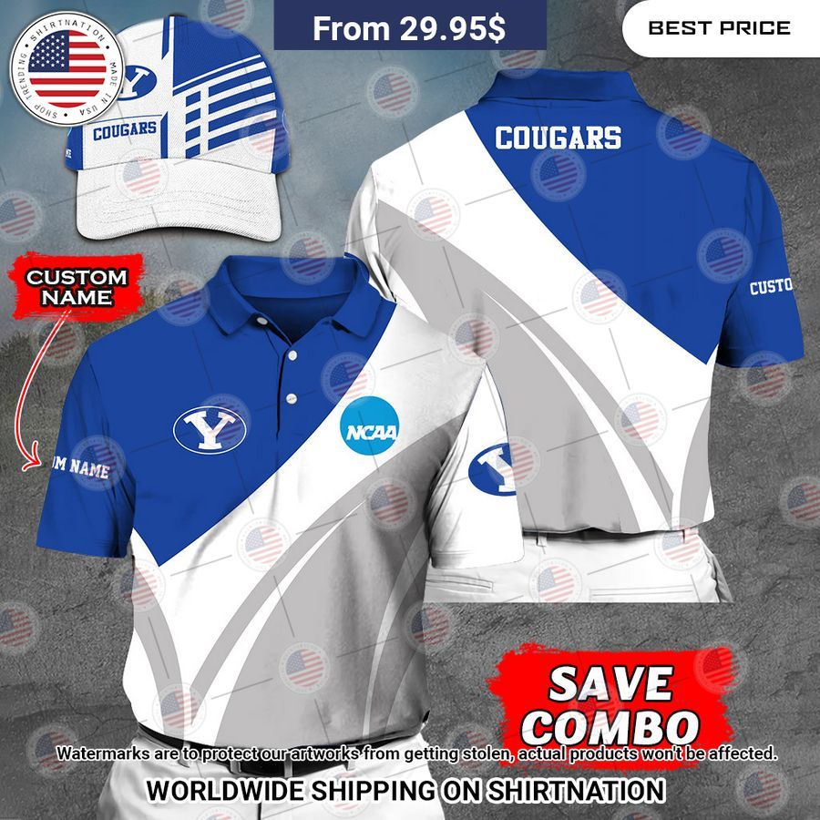 BYU Cougars Custom Polo Shirt Eye soothing picture dear