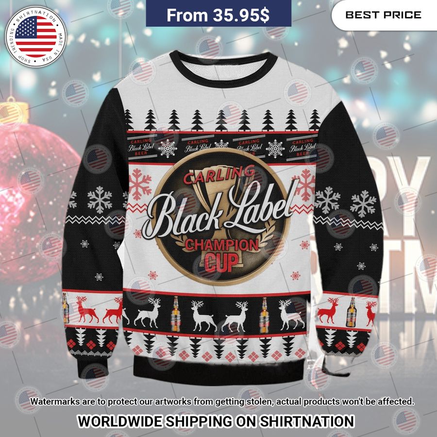 Carling Black Label Beer Christmas Sweater Wow! What a picture you click