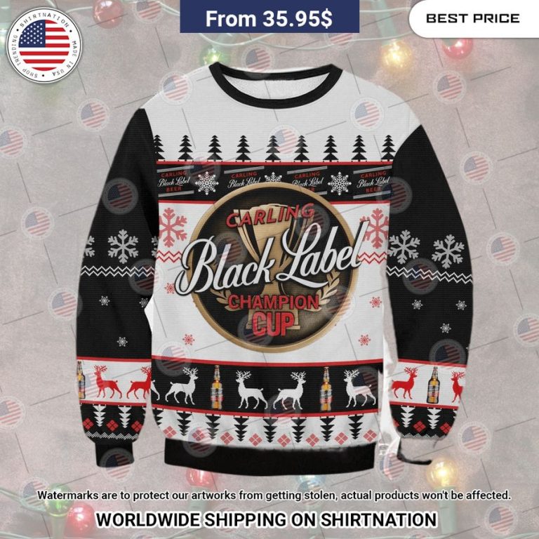 Carling Black Label Beer Christmas Sweater You guys complement each other