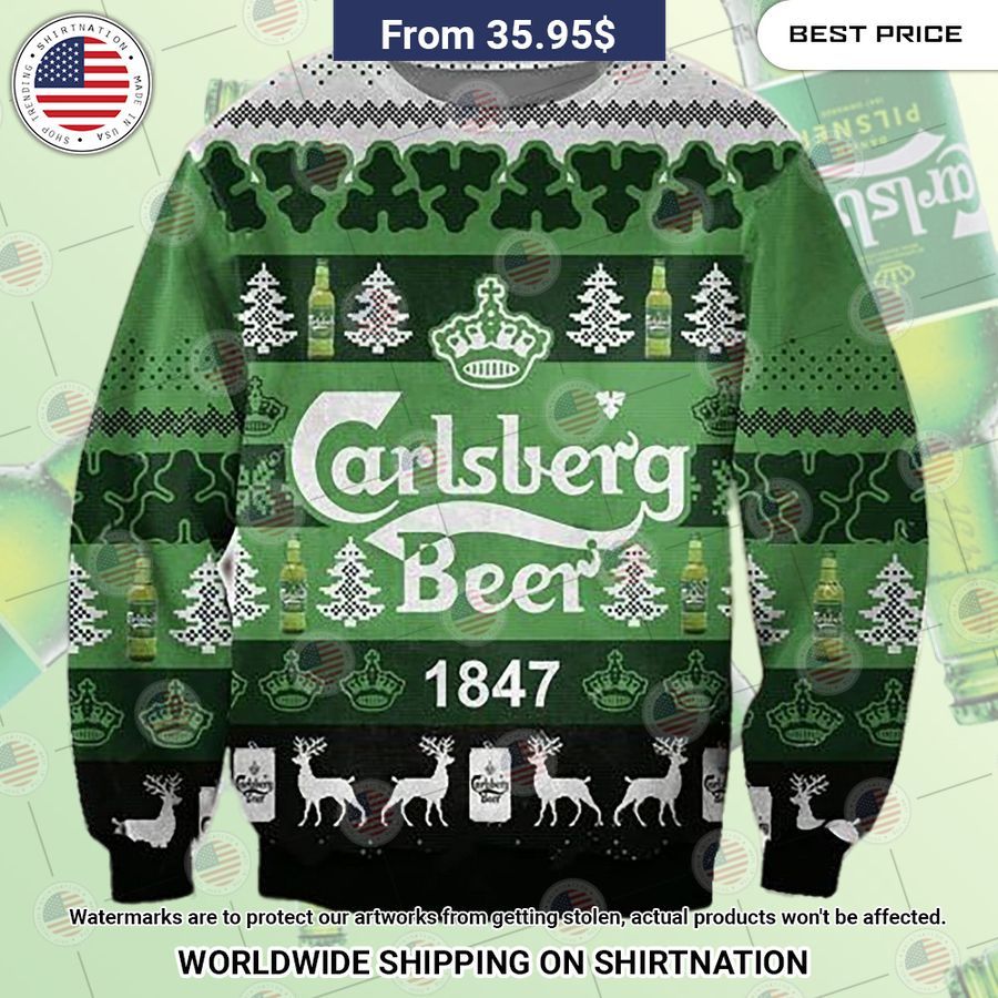 Carlsberg Beer Christmas Sweater Beautiful Mom, beautiful daughter