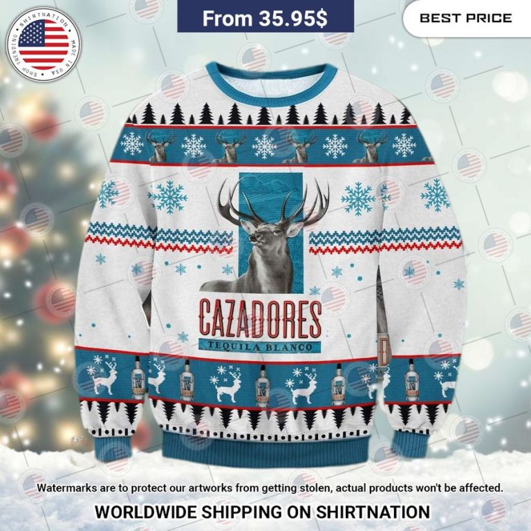 Cazadores tequila Christmas Sweater Nice shot bro