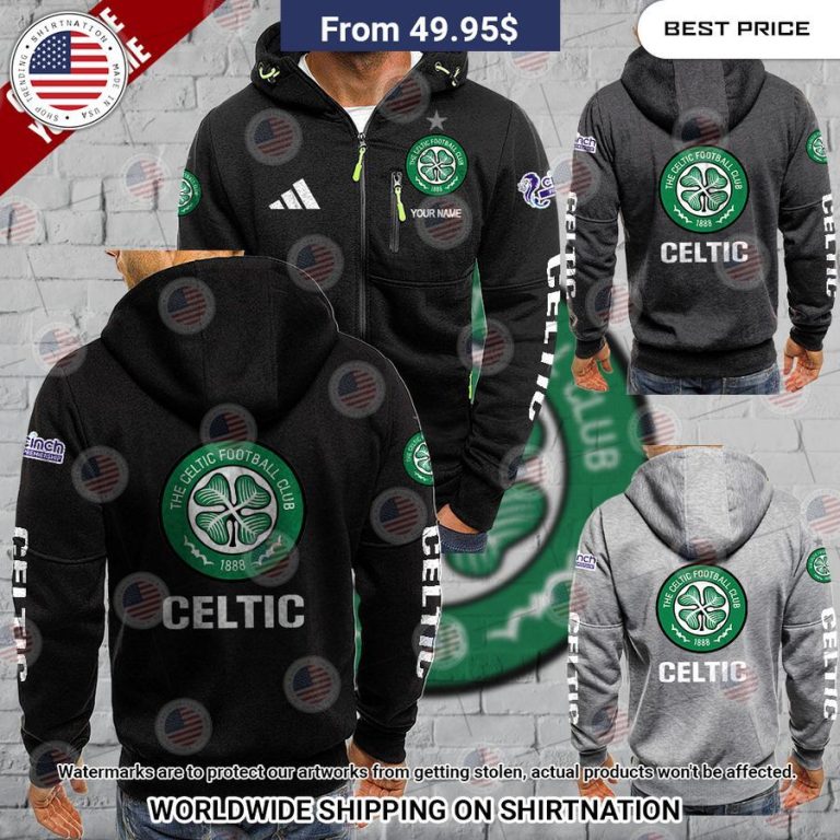 Celtic Custom Chest Pocket Hoodie You look lazy