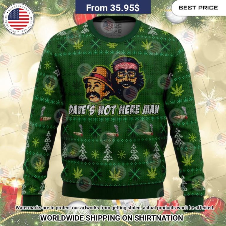 Cheech And Chong Christmas Sweater I like your dress, it is amazing