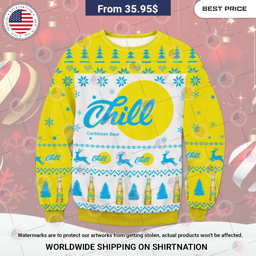 Chill beer Christmas Sweater Which place is this bro?