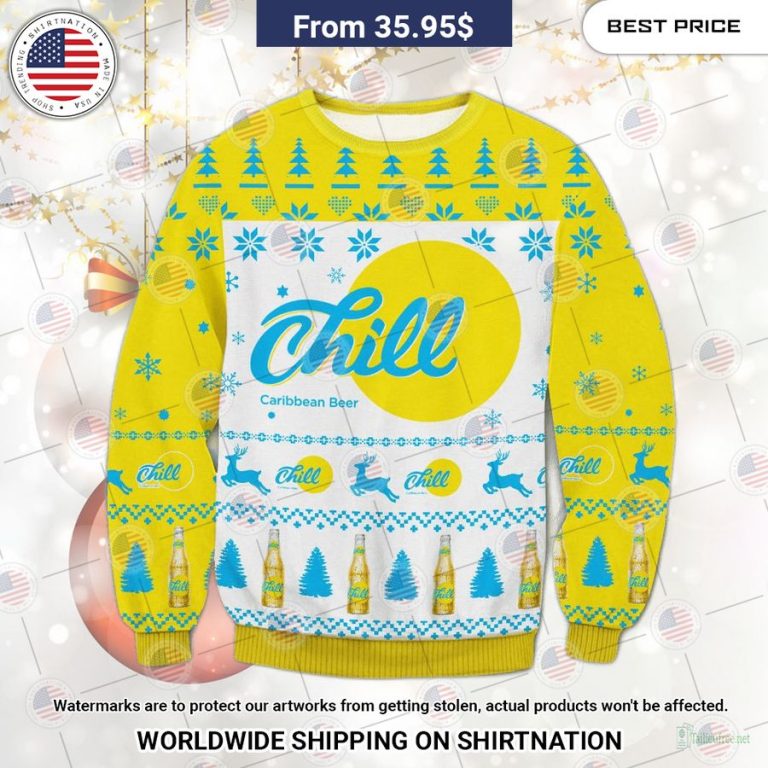 Chill beer Christmas Sweater Hundred million dollar smile bro