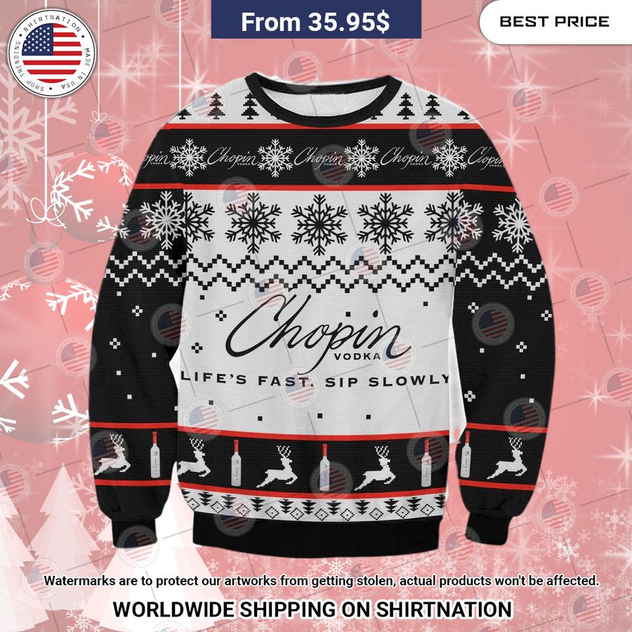 Chopin vodka Christmas Sweater You are getting me envious with your look