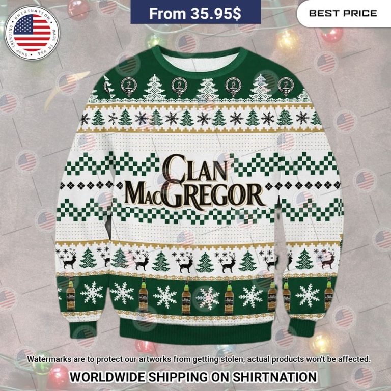 Clan Macgregor Christmas Sweater Selfie expert