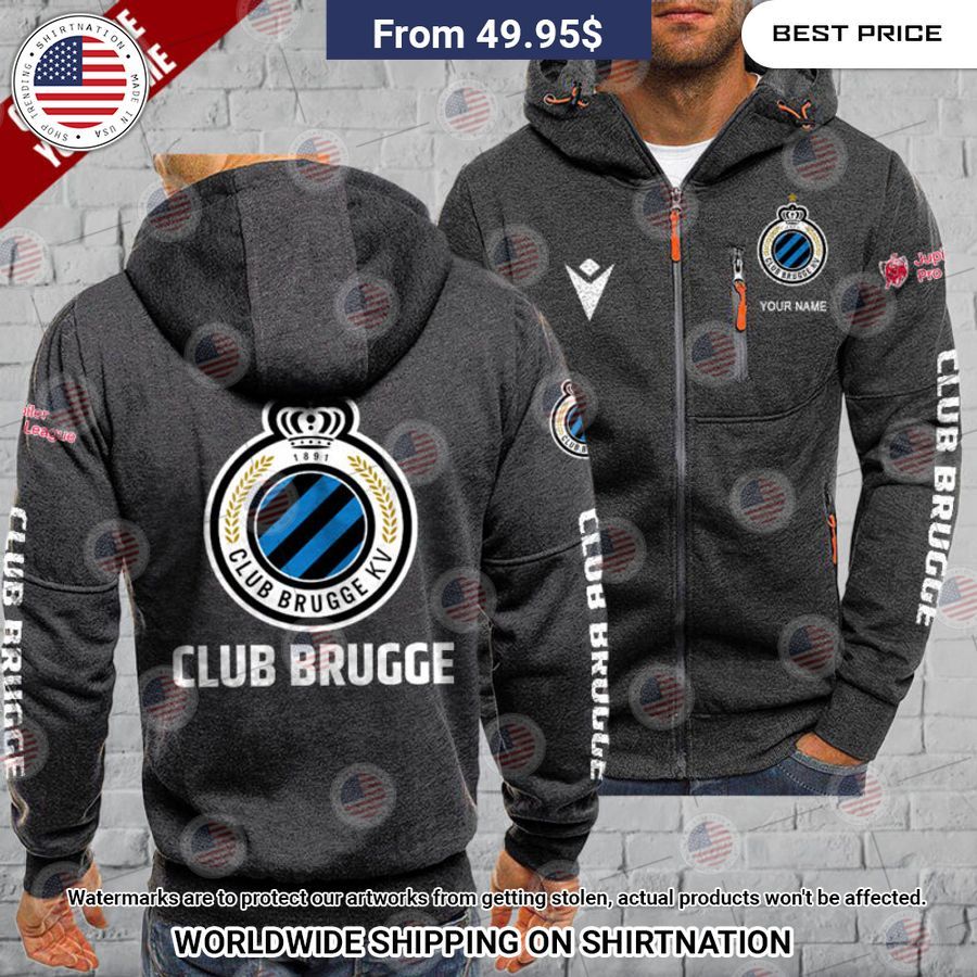 Club Brugge Kv Black Hoodie Zip Hoodie For Fans