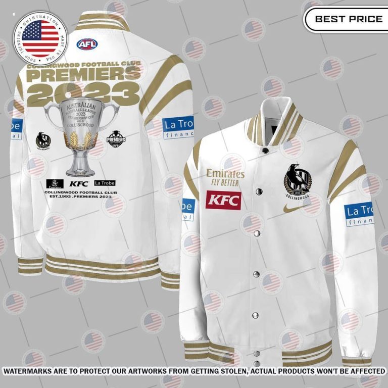 Collingwood FC Champions AFL 2023 Bomber Jacket Rocking picture