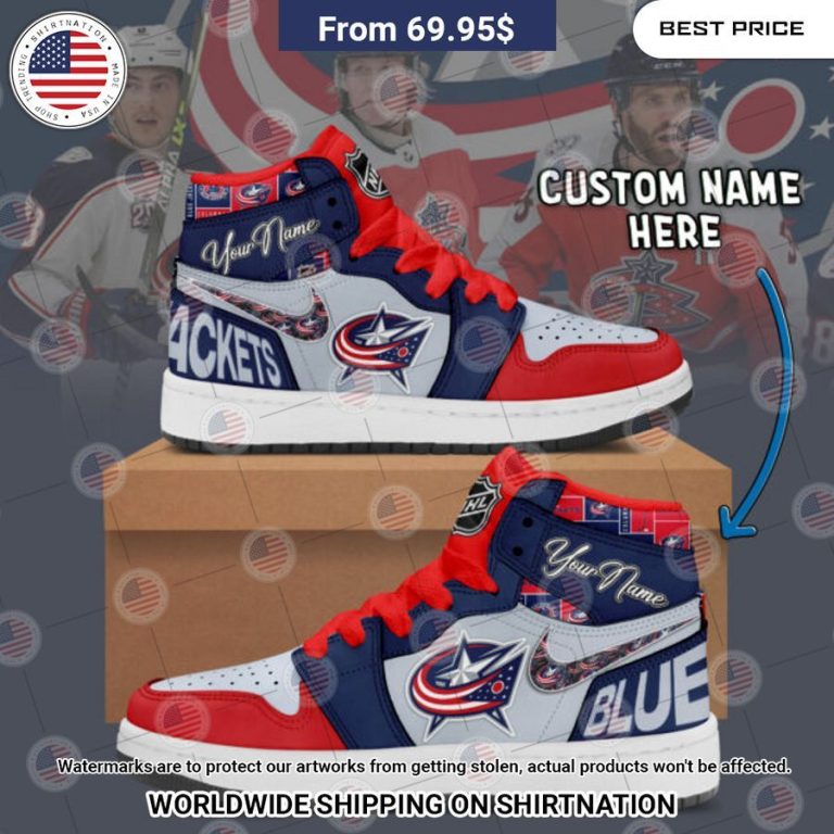 columbus blue jackets custom nike air jordan high top shoes 2 159.jpg