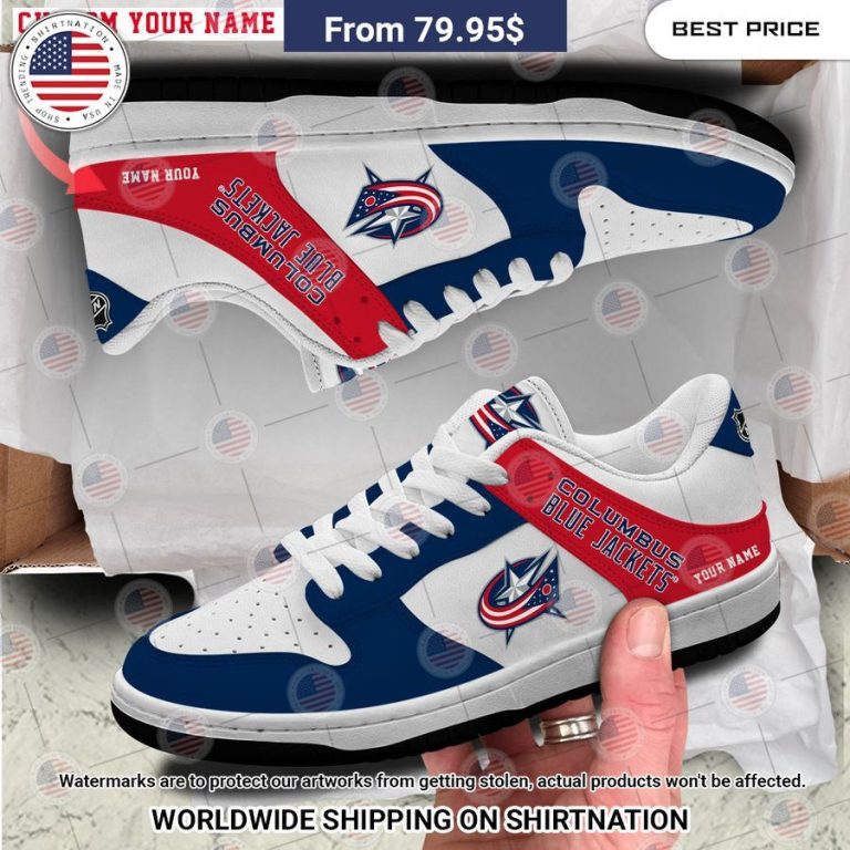 Columbus Blue Jackets Custom Nike dunk low Elegant picture.