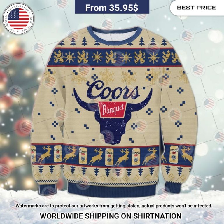 Coors Banquet Rodeo Christmas Sweater Gang of rockstars