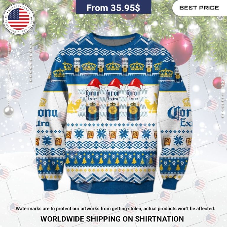 Corona Extra Christmas Sweater Best couple on earth