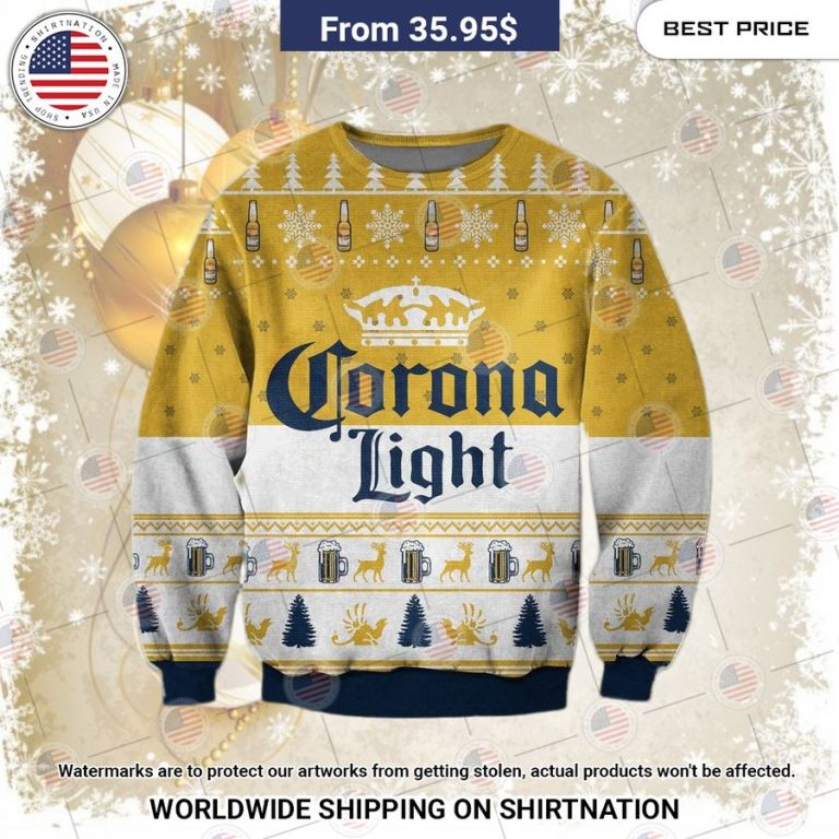 Corona Light Christmas Sweater Impressive picture.