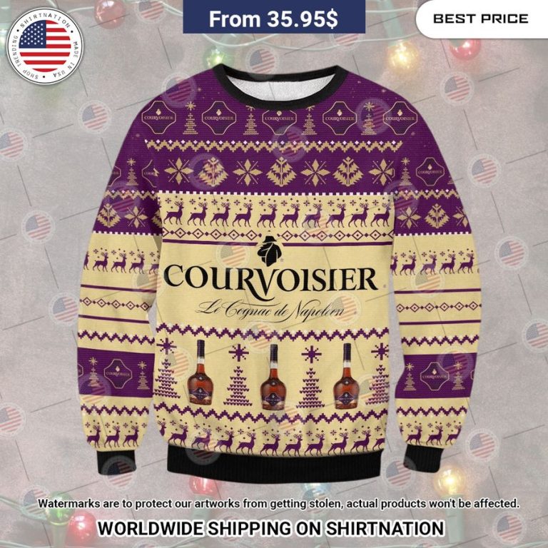 Courvoisier Christmas Sweater Handsome as usual