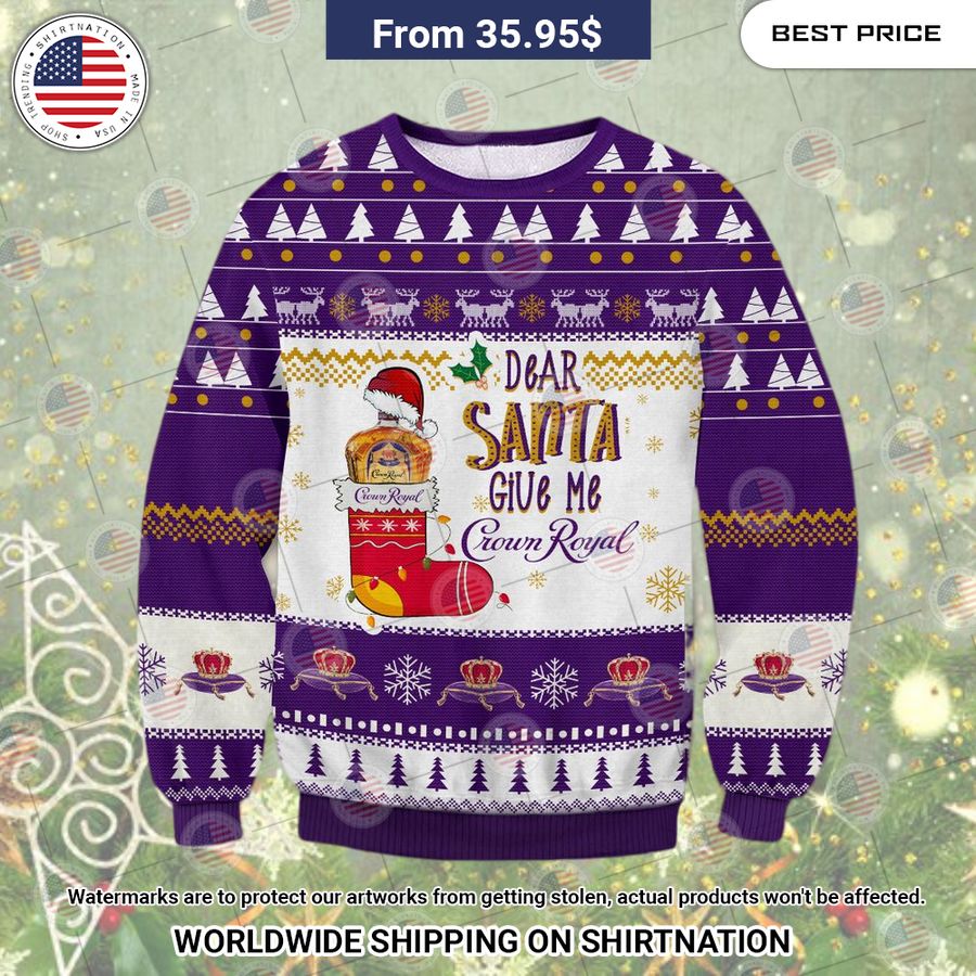 Crown Royal Dear Santa Christmas Sweater Loving, dare I say?