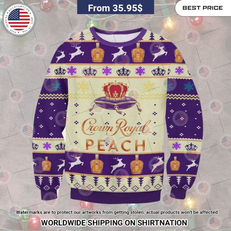 Crown Royal Peach Christmas Sweater Great, I liked it