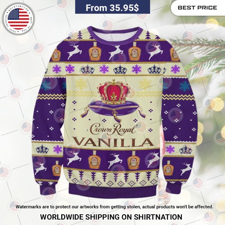 Crown Royal Vanilla Christmas Sweater Cutting dash