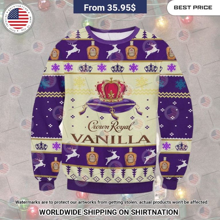 Crown Royal Vanilla Christmas Sweater Good one dear