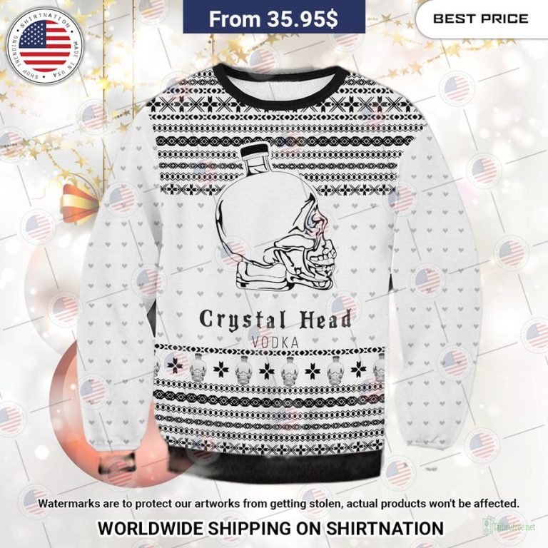 Crystal head Vodka Christmas Sweater Lovely smile