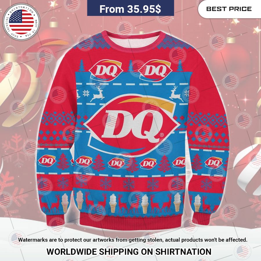 Dairy Queen Christmas Sweater Pic of the century