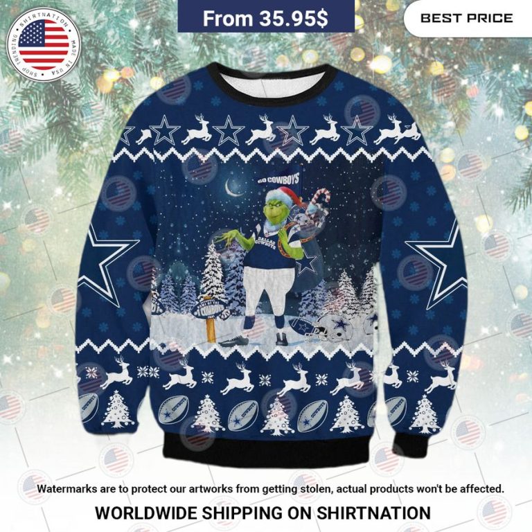 Dallas Cowboys Grinch Sweater Best couple on earth