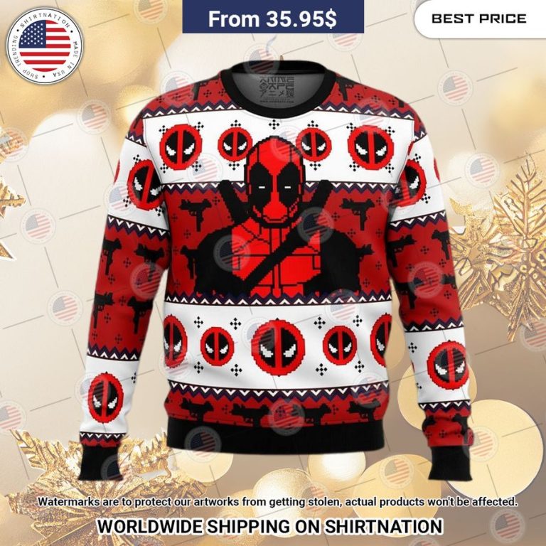 Deadpool Ugly Christmas Sweater Unique and sober