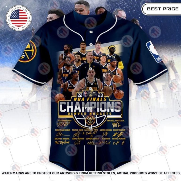 denver nuggets nba champions baseball jersey 2