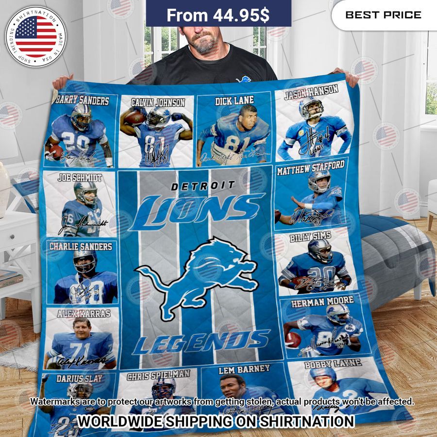 Detroit Lions Legends Players Blanket This place looks exotic.